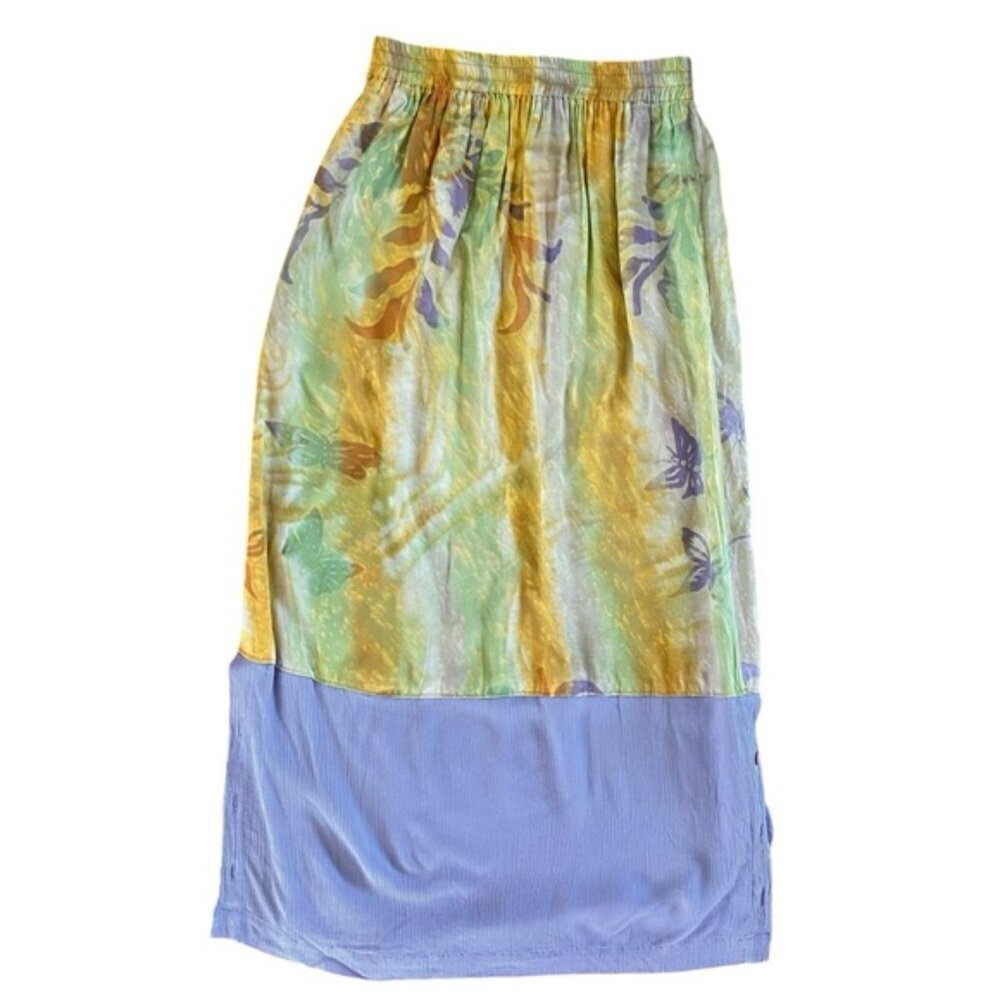 Coriander Made in Bali Gorgeous Colorful Butterfly Hippie Skirt Women’s Size M - Picture 6 of 7